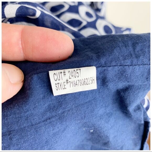 Aqua Blue/White Sheer Print Boho Babydoll Dress - Picture 15 of 16